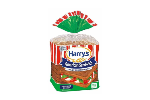 Хлеб Harry's American Sandwich  пшенично-ржаной, 470 гр